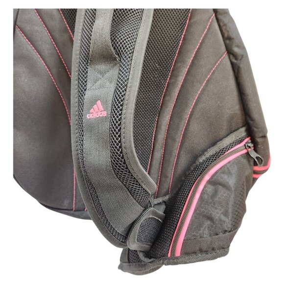Adidas Loadspring Sling Backpack Black & Pink Multiple Pockets Adjustable Strap - Picture 8 of 9